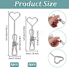 12Pcs 2 Styles Iron Heart Card Display Clip AJEW-OC0014-46-2