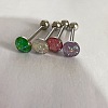 Titanium Steel Enamel Tongue Rings WG76637-07-2