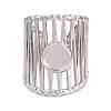 304 Stainless Steel Cuff Rings Ring Components SA-CBA098D-01P-A-1
