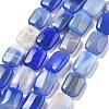 Natural Banded Agate Beads Strands G-K392-B07-13x18mm-2