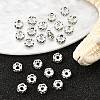 Flower Brass Crystal Rhinestone Bead Spacers RB-D302-S-4