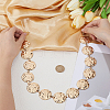1Pc Alloy Textured Coin Link Chain Body Waist Chains for Women AJEW-GF0013-43-3