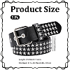 Platinum Star Rivet PU Leather Chain Belts for Jeans AJEW-WH20096-87B-2