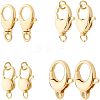 8Pcs 4 Styles Eco-Friendly Brass Lobster Claw Clasps KK-FH0004-33-1