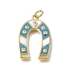 Brass Resin Pendants KK-C262-54G-1