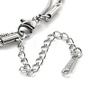 304 Stainless Steel Rope Chain Bracelets BJEW-R003-04P-01-4