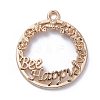 Zinc Alloy Open Back Bezel Pendants PALLOY-E577-21KCG-1