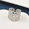304 Stainless Steel Open Cuff Rings for Women RJEW-A079-09C-P-2