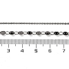 Brass Cable & Flat Sequin Chains Necklaces for Women NJEW-D302-40B-5