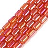 Electroplate Transparent Glass Beads Strands EGLA-Q132-03A-A04-1