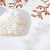 50Pcs 4-Hole Shell Buttons BUTT-LP0001-02-3