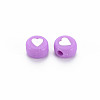 Opaque Acrylic Beads X-MACR-T027-01-3