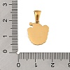 Christmas Theme 304 Stainless Steel Pendants STAS-R007-01U-G-3