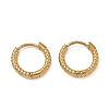 Twist Textured 304 Stainless Steel Huggie Hoop Earrings SA-CBA46AF-27G-01-4