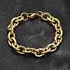 304 Stainless Steel Cable Chain Bracelets for Women BJEW-Q050-01C-G-2