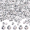 1000Pcs 5 Styles Acrylic Horizontal Hole Letter Beads MACR-PA0001-34-1