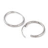 Rhodium Plated 925 Sterling Silver Huggie Hoop Earrings EJEW-K258-02B-P-2