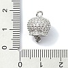 Rack Plating Brass Pave Cubic Zirconia Pendants KK-M282-39P-3