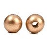 Spray Painted Wood European Beads WOOD-G029-08D-2