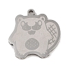 Non-Tarnish 201 Stainless Steel Pendants STAS-C095-25P-1