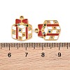 Christmas 304 Stainless Steel Enamel Pendants SA-CBA85C0-02B-G-3