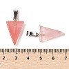 Cherry Quartz Glass Pendants G-B127-04P-11-4