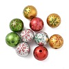Christmas Printed Acrylic Beads MACR-F086-02-1