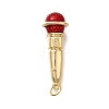 Brass Enamel Pendants KK-Z125-14G-04-1