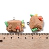 Spring Theme Opaque Resin Pendants LS-RESI-R444-04B-3