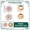 4Pcs 2 Colors Alloy Rhinestone Cufflinks HJEW-NB00211-2