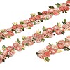 Flower Polyester Trim Ribbon OCOR-WH0057-18A-1