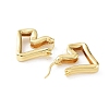 Heart Rack Plating Brass Hoop Earrings for Women KK-Z038-21G-2
