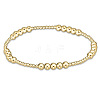 Bohemia Brass Round Beaded Stretch Bracelets TK0566-39-1