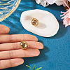 2Pcs 304 Stainless Steel Micro Pave Cubic Zirconia Pendants STAS-TA0003-08-6