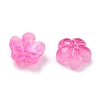 Dyed & Heated Glass Bead Caps GLAA-C042-01G-2