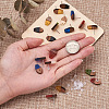Craftdady 14 Pairs 7 Colors Resin & Walnut Wood Stud Earring Findings MAK-CD0001-03-5