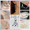 30Pcs 5 Styles Electroplated Glass European Dangle Charms PALLOY-ME00035-5