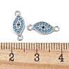 Brass Micro Pave Cubic Zirconia Connector Charms KK-U056-45P-3