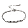 Brass Pave Clear Cubic Zirconia Tennis Bracelet Making KK-B189-05P-1