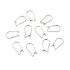 Tarnish Resistant 316 Surgical Stainless Steel Hoop Earrings Findings Kidney Ear Wires LS-STAS-E009-6-4