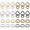 24Pcs 8 Styles Iron D Ring DIY-PH0028-85-1