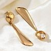 304 Stainless Steel Dangle Stud Earrings for Women EJEW-F412-01G-01-3