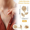 Beebeecraft 5Pcs Brass Micro Pave Clear Cubic Zirconia Pendants KK-BBC0002-95-2