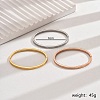 3Pcs 3 Colors Stainless Steel Hinged Bracelet Set for Women QH5076-1