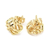 Brass Ear Studs EJEW-P261-09G-2