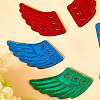 3 Pairs 3 Colors Cloth with Felt Shoe Decorations DIY-GF0011-45A-7