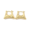 Brass Bag Shape Hoop Earrings for Women EJEW-E275-07-2