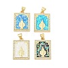 Brass Micro Pave Cubic Zirconia Pendants KK-I723-11G-1