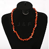Natural Red Jasper Chip Beaded Necklaces for Women FS-WG9F5E2-11-1