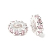 Brass Micro Pave Cubic Zirconia Beads KK-A253-11S-03-1
